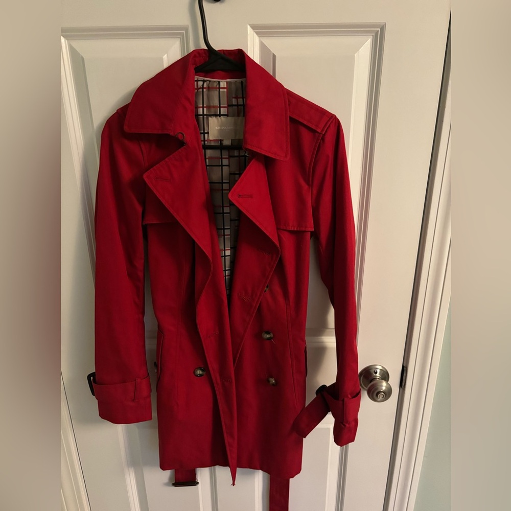 Banana Republic Factory Women's Red Trench Coat